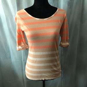 NY & Co 3/4 Sleeve Striped